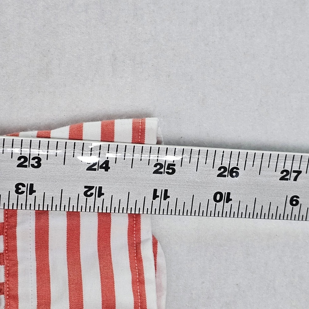 Polo Ralph Lauren Blake Mens XXL Coral White Striped Cotton Button Down Shirt - Picture 9 of 12